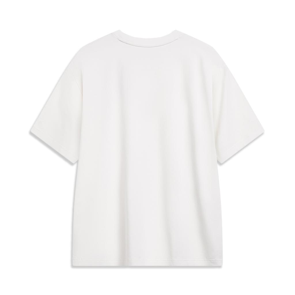 Li Ning Sports Lifestyle Series American Casual Universal с круглым вырезом и коротким рукавом, футболка унисекс, цвет белый AHSU793-2