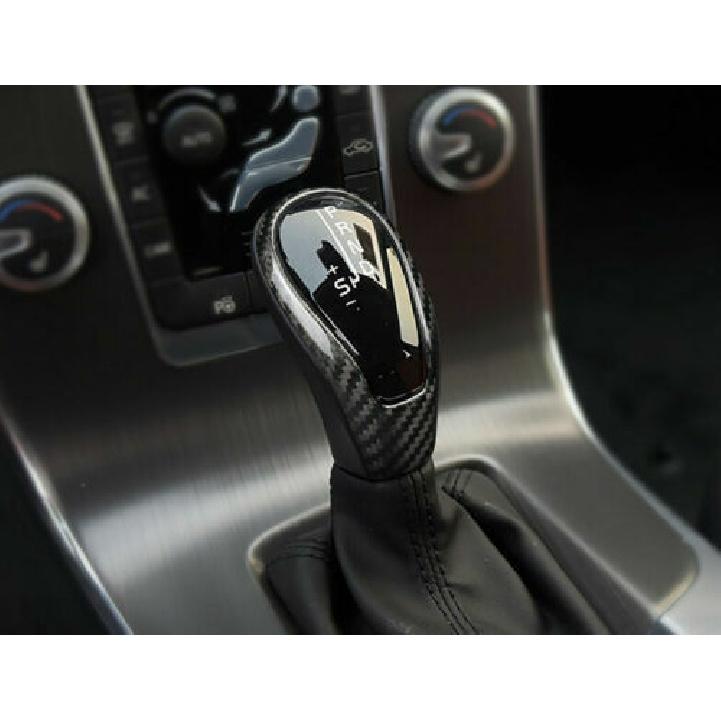 Real Carbon Fiber Gear Shift Knob Trim Fit for Volvo XC60 2013-17
