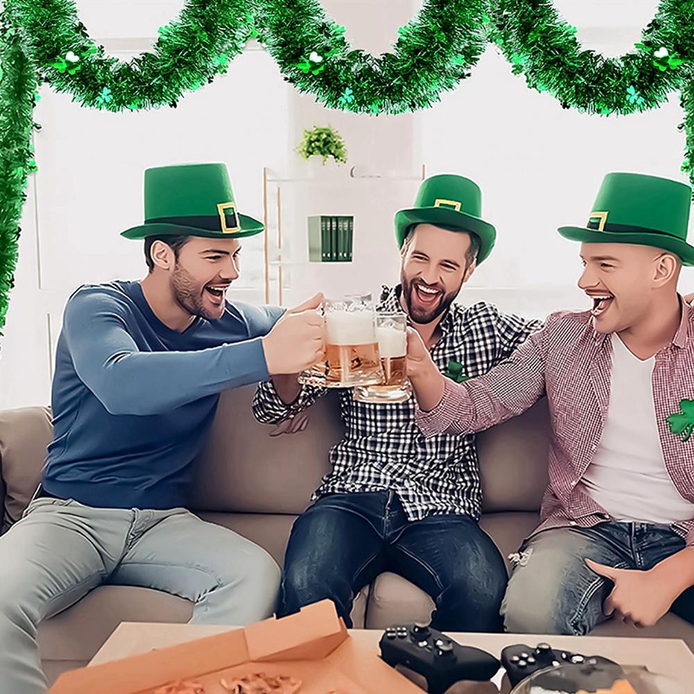 Улица. День Святого Патрика Зеленые Шерстяные Полоски Фестивальная Вечеринка Атмосфера Украшение Ирландский Подвеска Клевер 2025