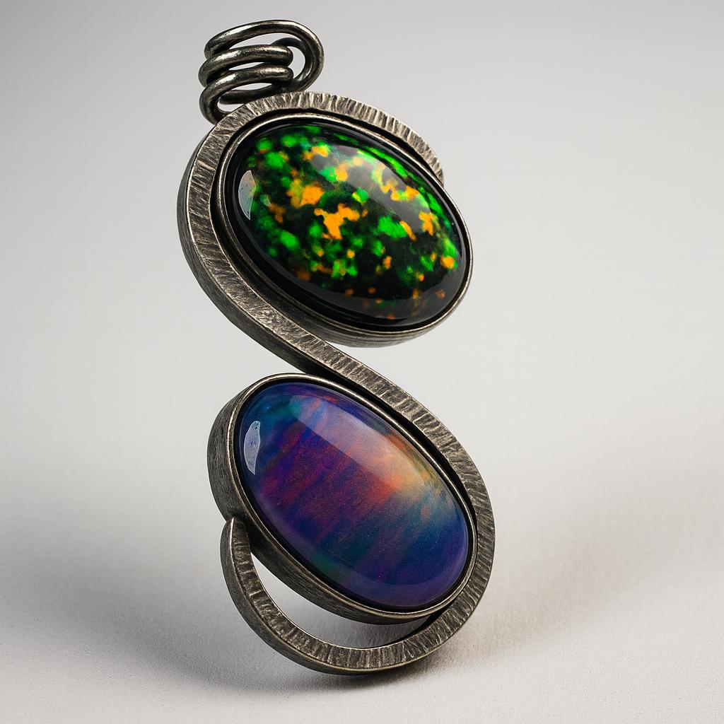 38 Ct Natural Brazilian Opal 925 Sterling Silver Oval Pendant For Gift