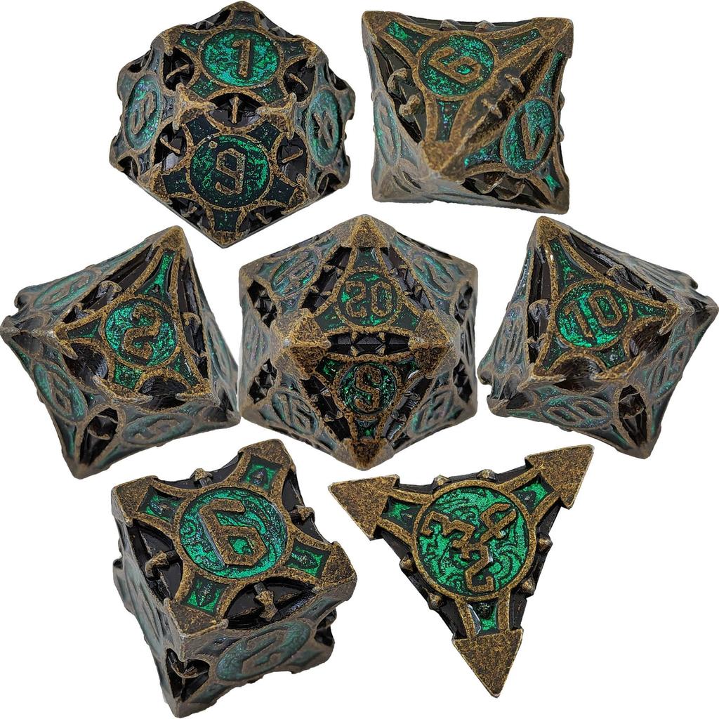 Metal coc running dice dnd dragons and dungeons multi-faceted rpg dice cthulhu d20 настольная игра