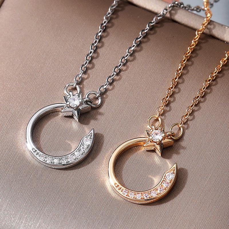 Новые модные женские ожерелья с подвесками и лунной звездой, стильное праздничное ожерелье для женщин, изысканный подарок, эффектные украшения на шею