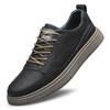 New Mens Breathable Casual Leather Board Shoes Genuine Leather Outdoor Antiskid Walking Shoes Flat Designer Lace-Up Oxford Shoes