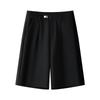 Women's Black Suit Shorts - 2025 Spring Collection: Loose, High-Waisted, Wide-Leg, Casual Five-Point Pants.