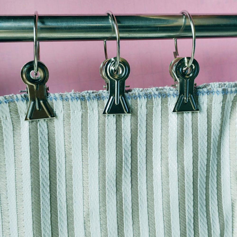 10 шт. Зубчатые зажимы для штор Металлические гибкие кольца для подвешивания штор Прочные нескользящие крючки для штор и белья