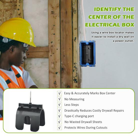 1 комплект маркера для розеток, простая установка, инструмент для маркировки розеток, локатор электрических розеток, защита проводов для гипсокартона