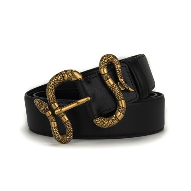 Дизайнерские ремни для женщин Высокое качество Роскошный бренд Мужской ремень Натуральная кожа Ceinture Femme Пряжка-змея G Cinturon Mujer