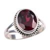 Natural Garnet Gemstone Handmade 925 Solid Sterling Silver Gift Ring S.10 U7z18