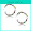 Модные серьги-кольца из сплава для женщин, геометрический дизайн, уличный стиль