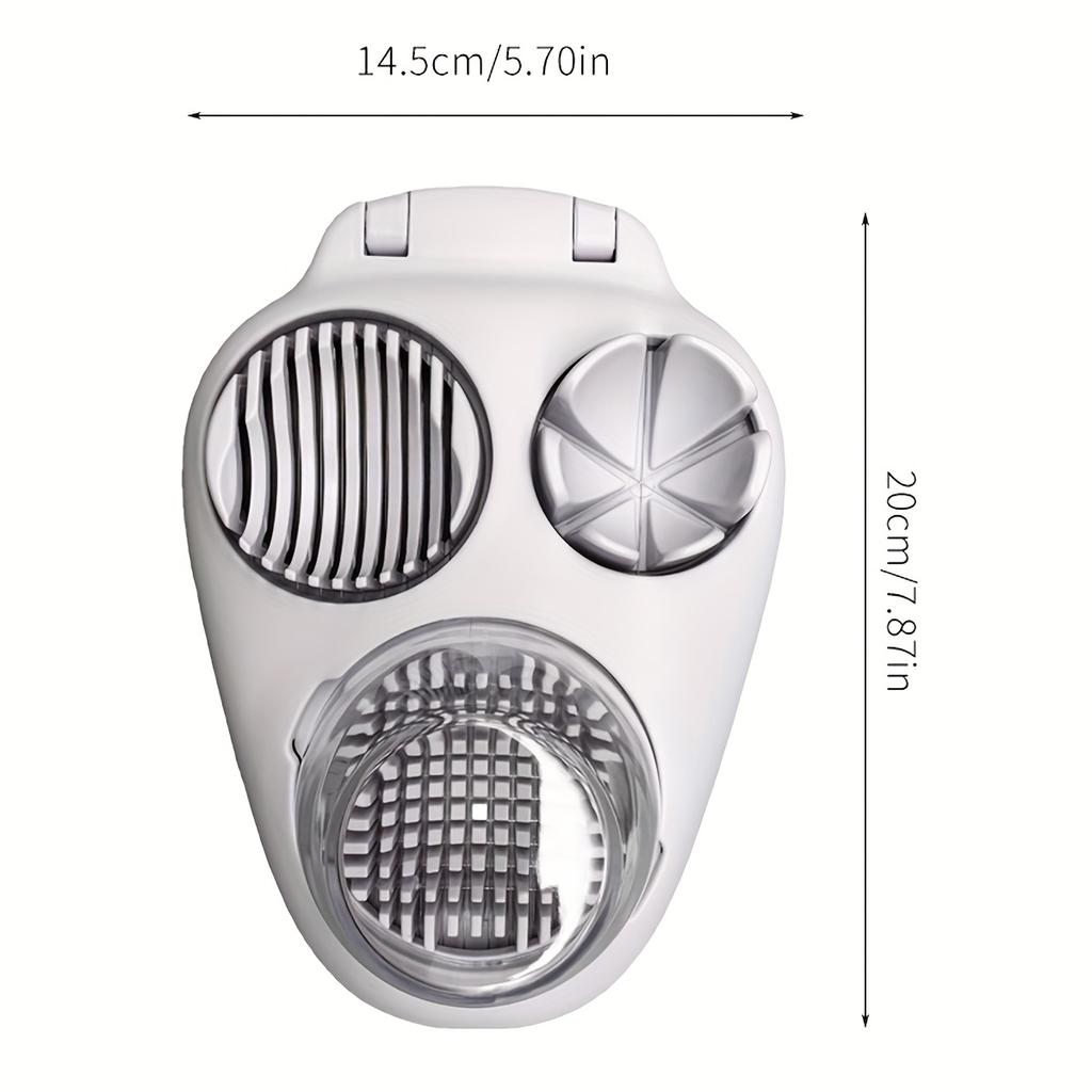 [Яйцерезка и кубикорезка] 1 Сверхпрочная ручная яйцерезка, измельчитель и кубикорезка - Многофункциональный круглый нож для омлетов, салатов, завтрака