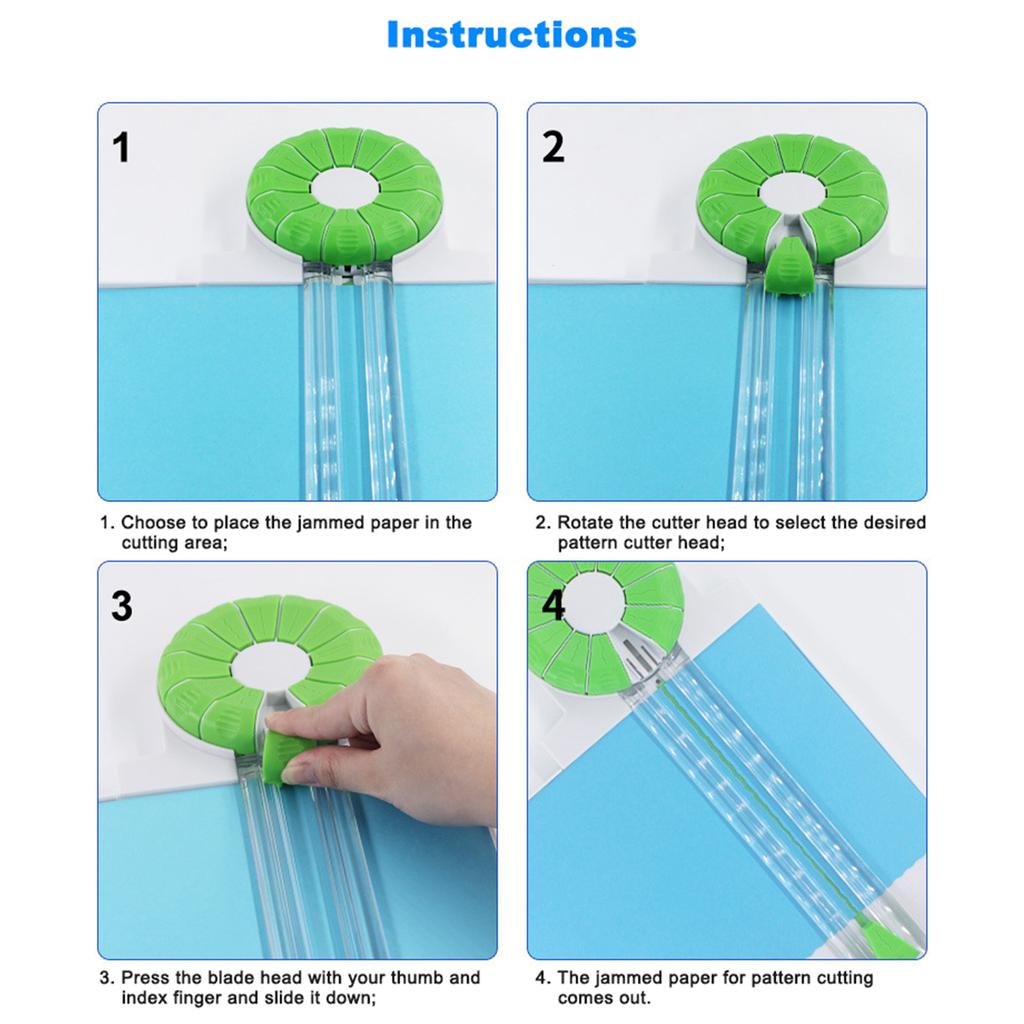Мини-триммер для бумаги 12в1, роторный резак, длина обрезки А4, 12 различных форм, настольная резка бумаги