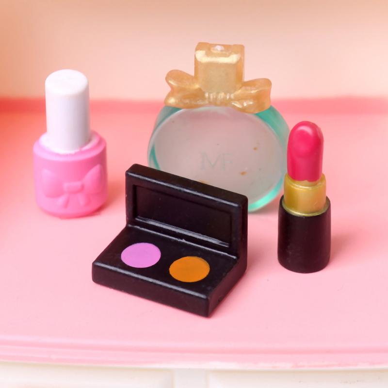 1Комплект 1:12 кукольный домик миниатюрная косметическая помада лак для ногтей тени для век духи макияж сцена декор аксессуары для кукольного дома