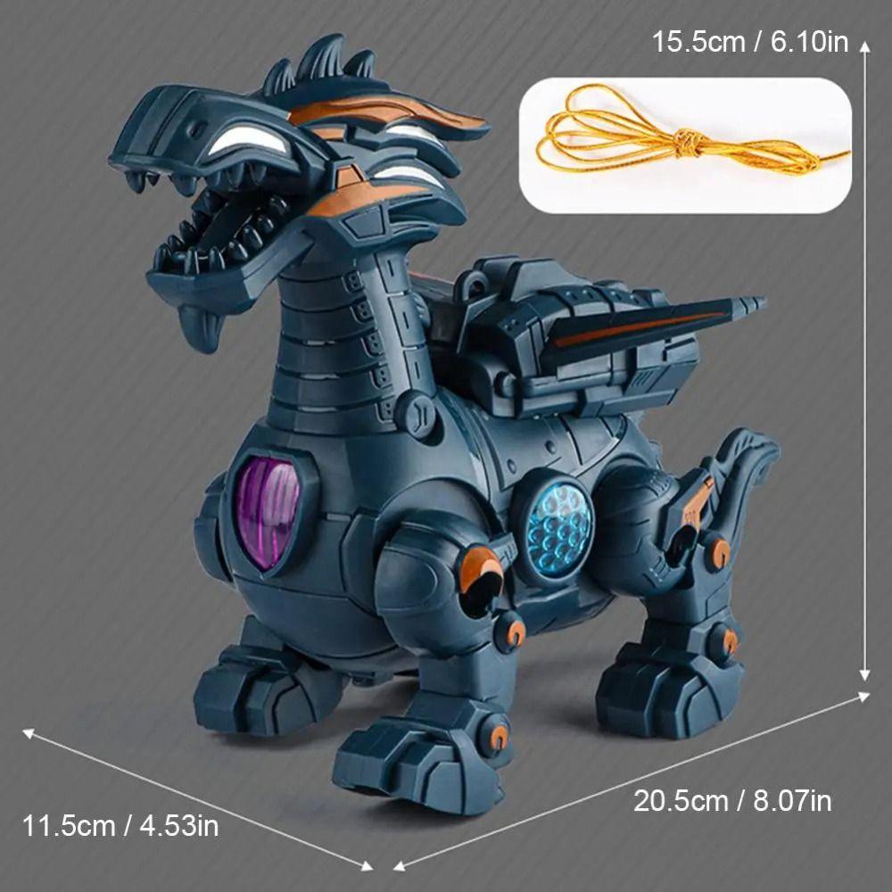 Electric Powered Mechanical Dinosaur Cool Light Children Entertainment Toy  Boys Gifts