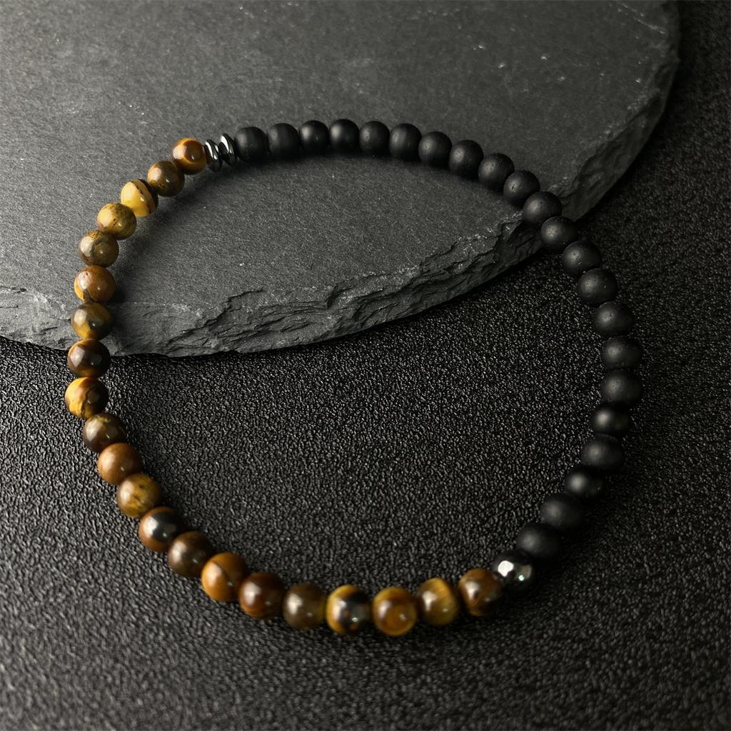 Новая мода 4 мм браслет из бусин унисекс с натуральной картой вулканический камень браслет медитация йога гематит браслет ювелирные изделия ручной работы Joias