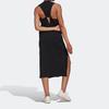 Adidas New Ribbed Sleeveless Dress With Brand Logo Women Dress Black HG4378