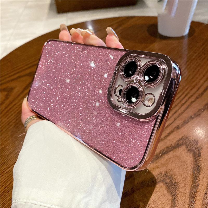 Сияющий чехол для телефона с блестящим покрытием для Iphone 13 11 12 14 Pro Max Xs Max Xr X 7 8 Plus 14 11, мягкая защитная задняя крышка для камеры