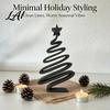 Seasonal Home Embellishments 3D Printed Minimalist Christmas Tree Desktop Ornament Modern Holiday Table Office Desk Ornaments Sign for Living