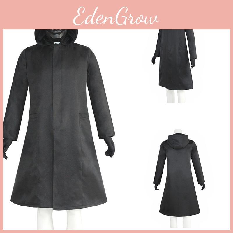 Костюм Босса Игры в кальмара, Костюм Фронтмена, Черная куртка, Пальто, Наряд для Хэллоуина