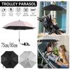 Beach Chair Umbrella UV Protection Baby Stroller Umbrella 360° Adjustable Chair Sunshade with Clamp Sun Rainproof and Windproof
