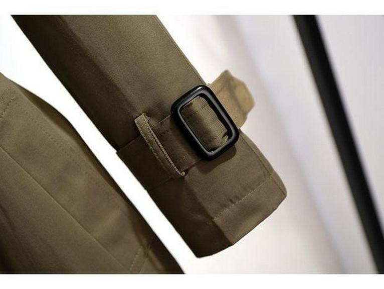 Женский весенний тренч в корейском стиле 2024: Маленькая средней длины, высококачественная верхняя одежда в британском стиле