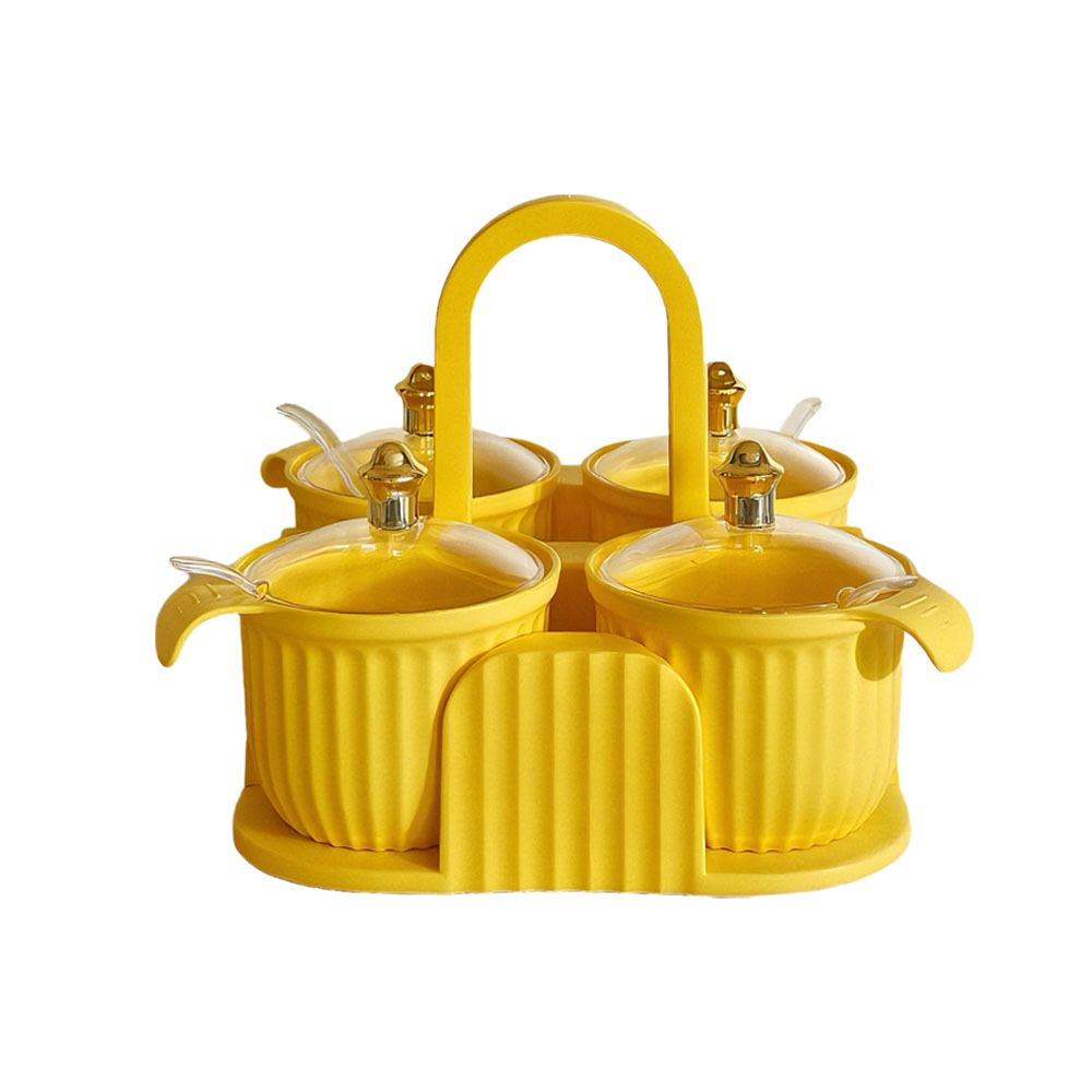 Sealed Multi-grid Seasoning Box Plastic Spice Container Practical Spice Seasoning Box for Home