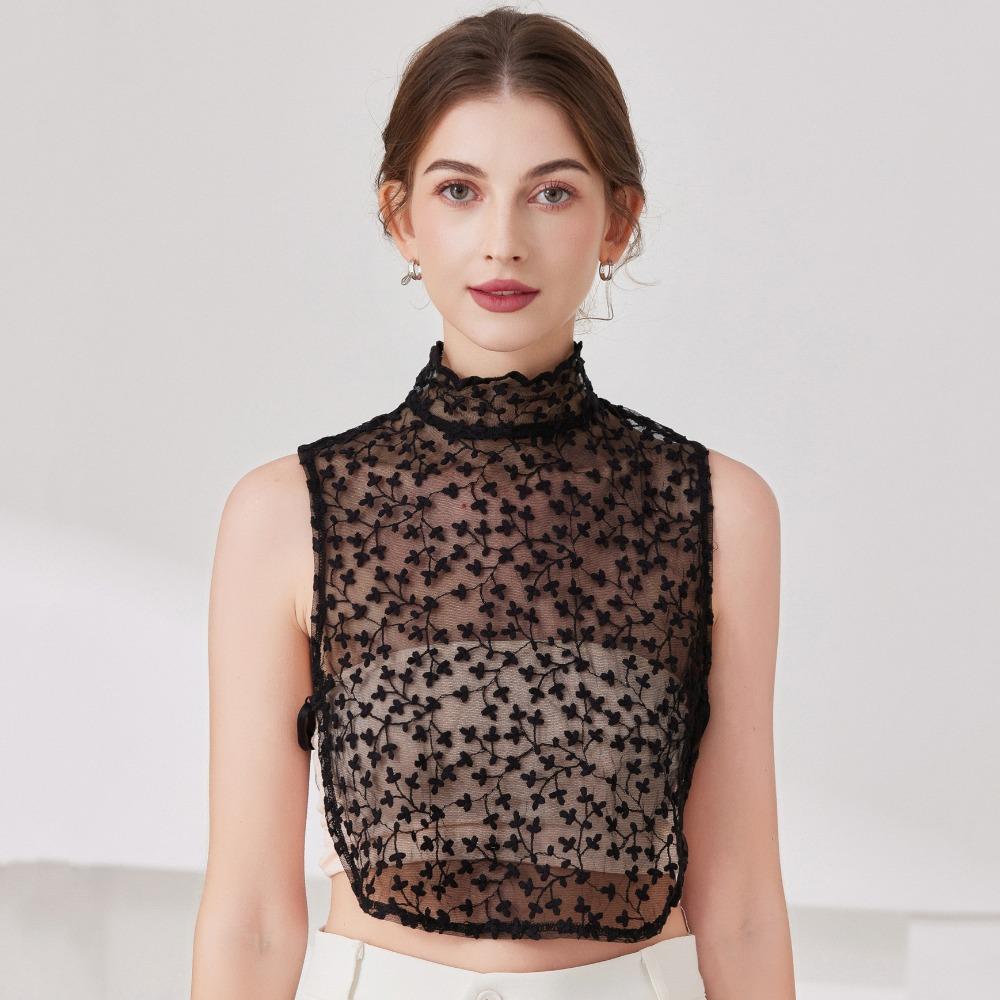 Лепесток Кружево Съемный Воротник Красивая Ложная Блузка Девушка