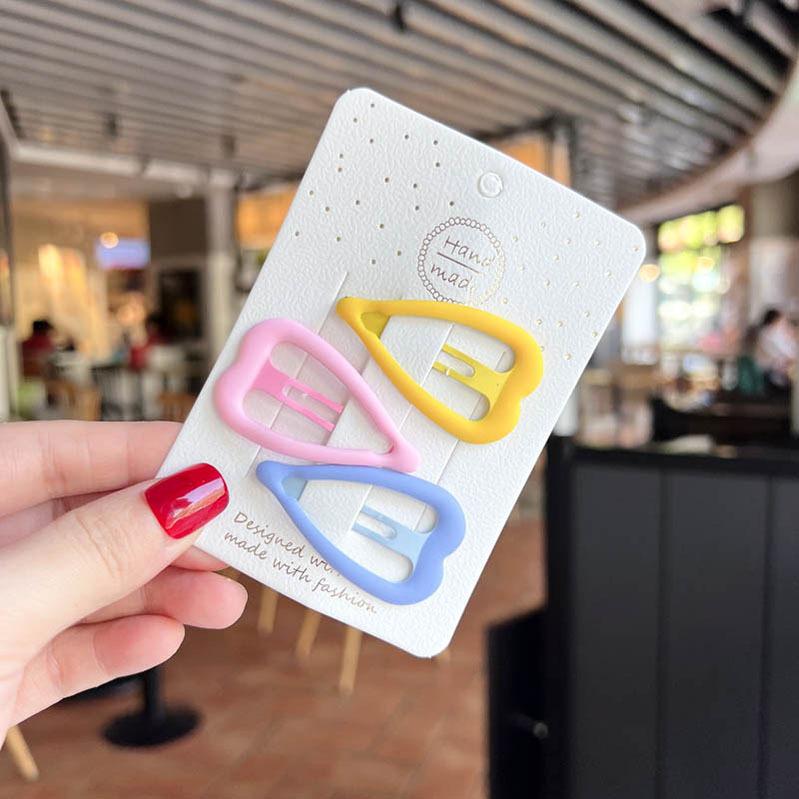 3 шт., матовые заколки для девочек, овальные, треугольные и квадратные заколки для волос со звездами для детей, заколки для волос, заколки для волос Click Clack