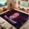 Boston Red Sox Personalized Crystal Velvet Carpet, Customized Name Text Soft Anti‑Slip Rug for Living Room Bedroom
