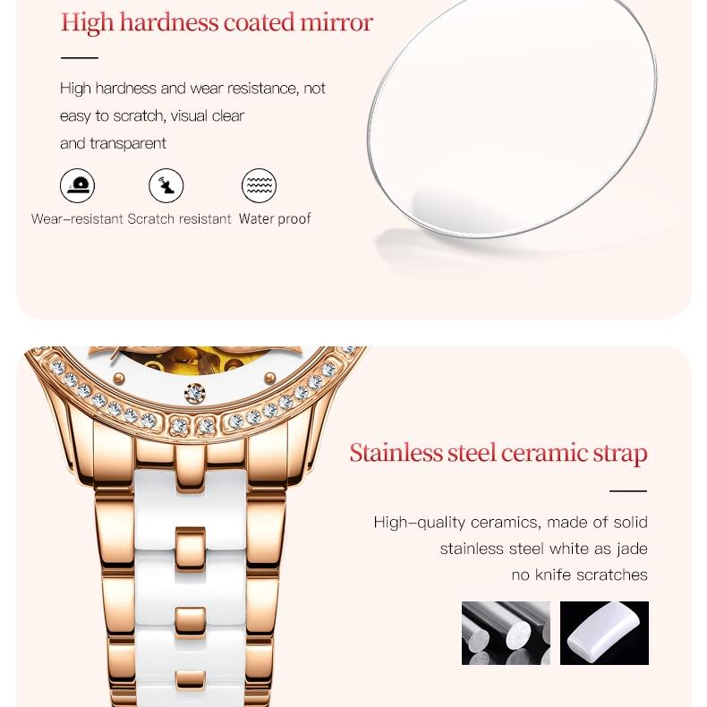 OLEVS New Watch Automatic Mechanical Expression Gift Women's Watch Women's Watch