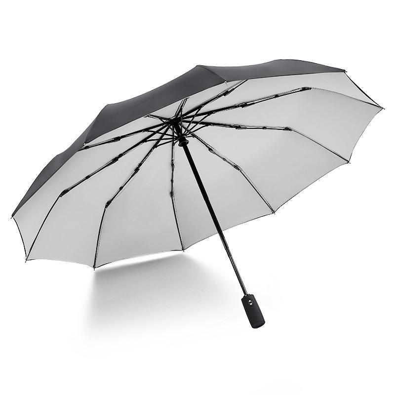 Umbrella Automatic Double-layer 10-bone Rain-proof and Wind-resistant Three-fold Men's Umbrella