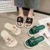 New Cool Slippers for Women's Summer Home Wear, Home Indoor Non-slip Thick Bottom Soft Bottom One-word Drag for Women