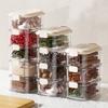 Stackable Spice Storage Boxes Food Storage Box Plastic Seasoning Jar Multi-layered Seasoning Storage Box Kitchen Organizer