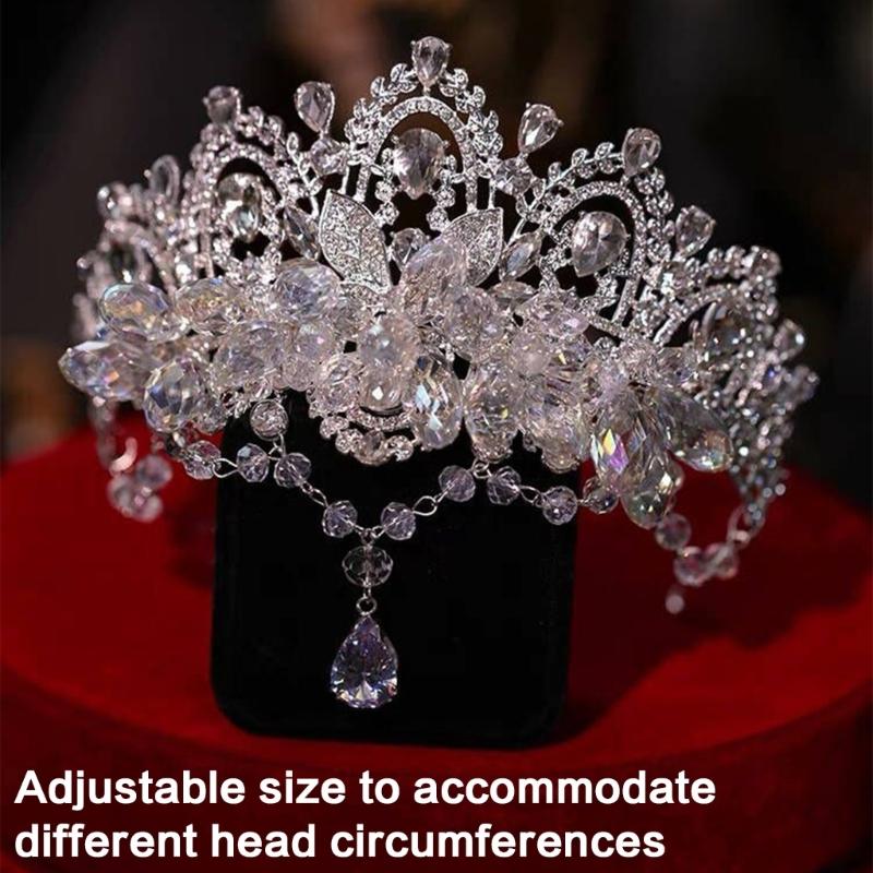 Кристаллы Свадебная Повязка на Голову с Цепочкой на Лоб Регулируемая Свадебная Корона/Серьги-подвески Ювелирные изделия для Фотографии и Церемонии