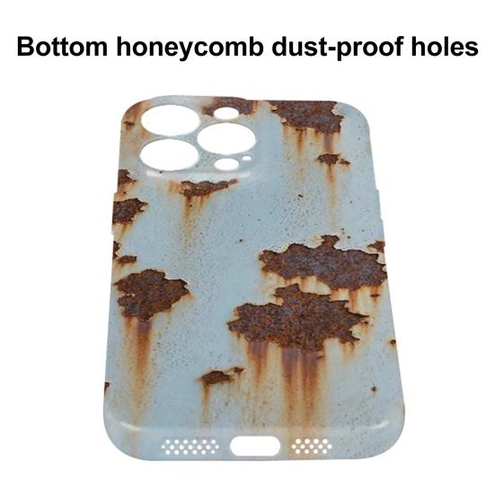 Винтажный чехол для телефона в стиле ржавчины, вдохновленный промышленным железом, противоударный ТПУ чехол для телефона для iPhone 15/14/13/12/11 ProMax