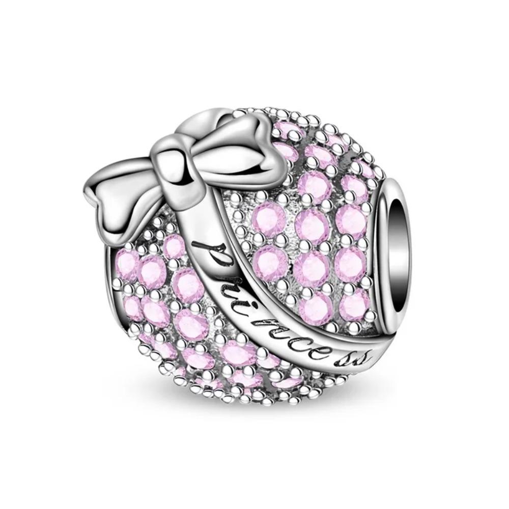 925 Silver Pink Blossom Dangle Charm Butterfly Heart Flower Rose Bird Bead For DIY Necklace Bracelet Fine Jewellery