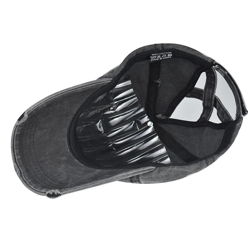 Стираная бейсболка Шляпа с перекрестным хвостом. Внешняя торговля. Европейский и американский стиль. Загнутые поля. Шляпа с перекрестным хвостом. Универсальная женская шляпа от солнца.