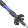 Three Sections Aluminium Alloy Alpenstock Flared Handle Damping Spring Telescopic Trekking Poleblue