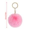 Fluffy Fur Pom Keychain Soft Faux Colorful Rabbit Fur Ball Car Keyring Pompom Key Chains Key Holder Women Bag Pendant