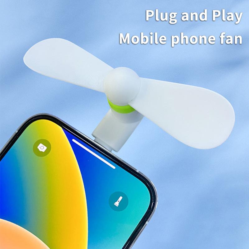 Мини-вентилятор для охлаждения телефона, Plug & Play, универсальный, 3 порта, маленький вентилятор для лета, прогулок на свежем воздухе, покупок, повседневного использования