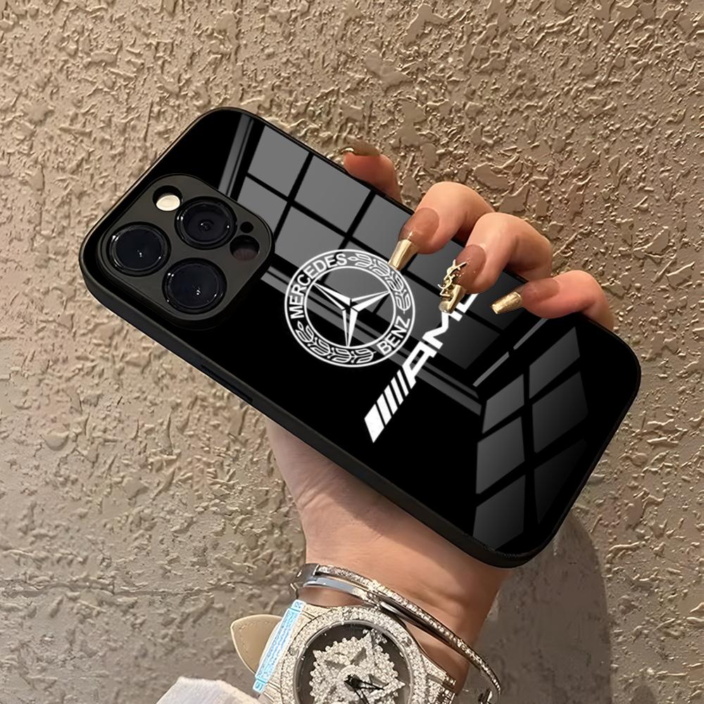 GLC GLB rastar-Крутой Чехол Для Телефона Для IPhone 15 Pro Max 14 Pro 12 11 13 Mini X XR XS 16 Plus SE Стекло M-Mercede-B-Benz-A-AMGS Задняя Панель