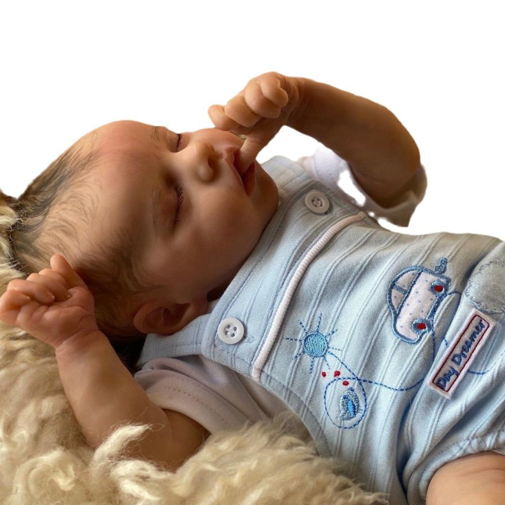 18-дюймовая реалистичная кукла-девочка-реборн, близнецы. Милая живая спящая кукла-новорожденный, полное виниловое тело, кукла-мальчик, настоящая игрушка для игр в детском доме, возраст от 3 лет