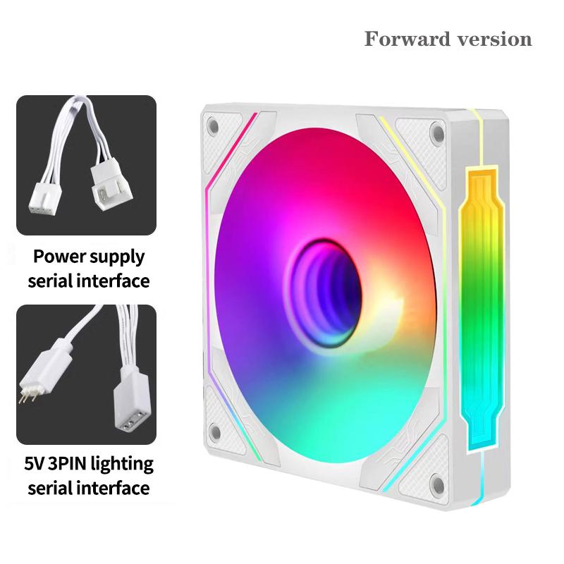 OEM PRISM 4 PRO Computer Chassis Fan 120mm 5V 3PIN ARGB 4 Pin PWM Quiet Cooling Fan 12V Large Air Volume 45.2CFM/600-1500RPM
