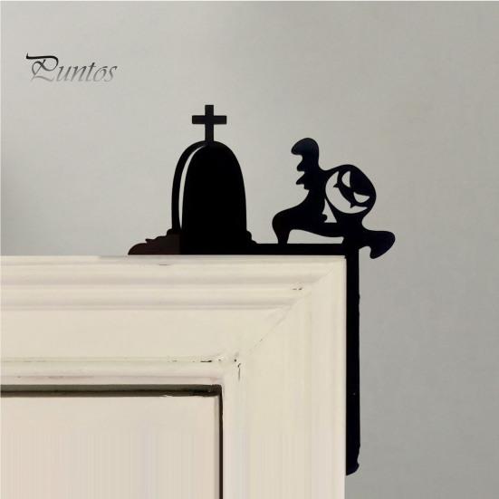 Угловая табличка на дверь на Хэллоуин, деревянная черная тыква, ведьма, паутина, замок, дверная рамка, табличка для украшения домашней вечеринки на Хэллоуин