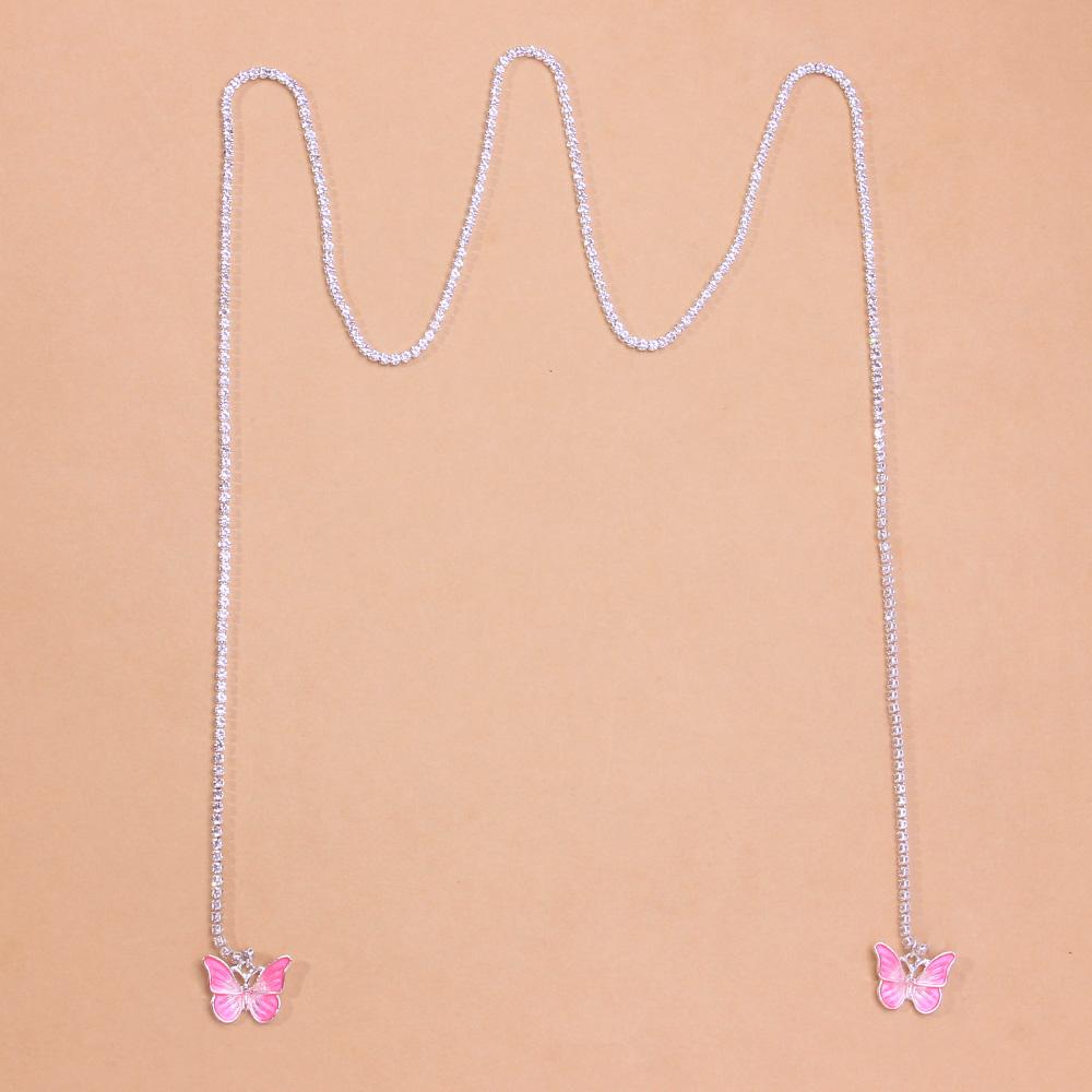 Stonefans Bohemian Teddy Bear Pendant Face Chain Jewelry Festival New Rhinestone Fashion Body Chains for Women Bikini Party Gift