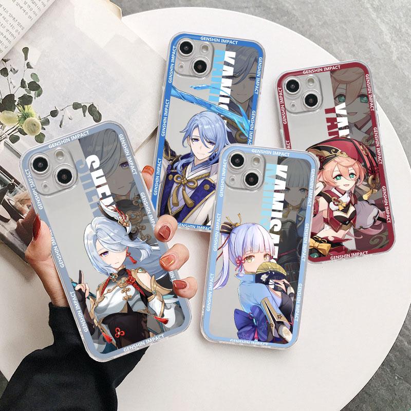 Прозрачный чехол Genshin Impact для Apple iPhone 11 14 13 12 Pro 7 8 Plus XR X XS Max 6 6S 14Pro, силиконовый чехол для телефона
