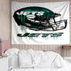 New York Jets logo Tapestry for Bedroom Aesthetic Classroom Tapestries Wall Hanging for Living Room Dorm Office,Ideal Creative Gift