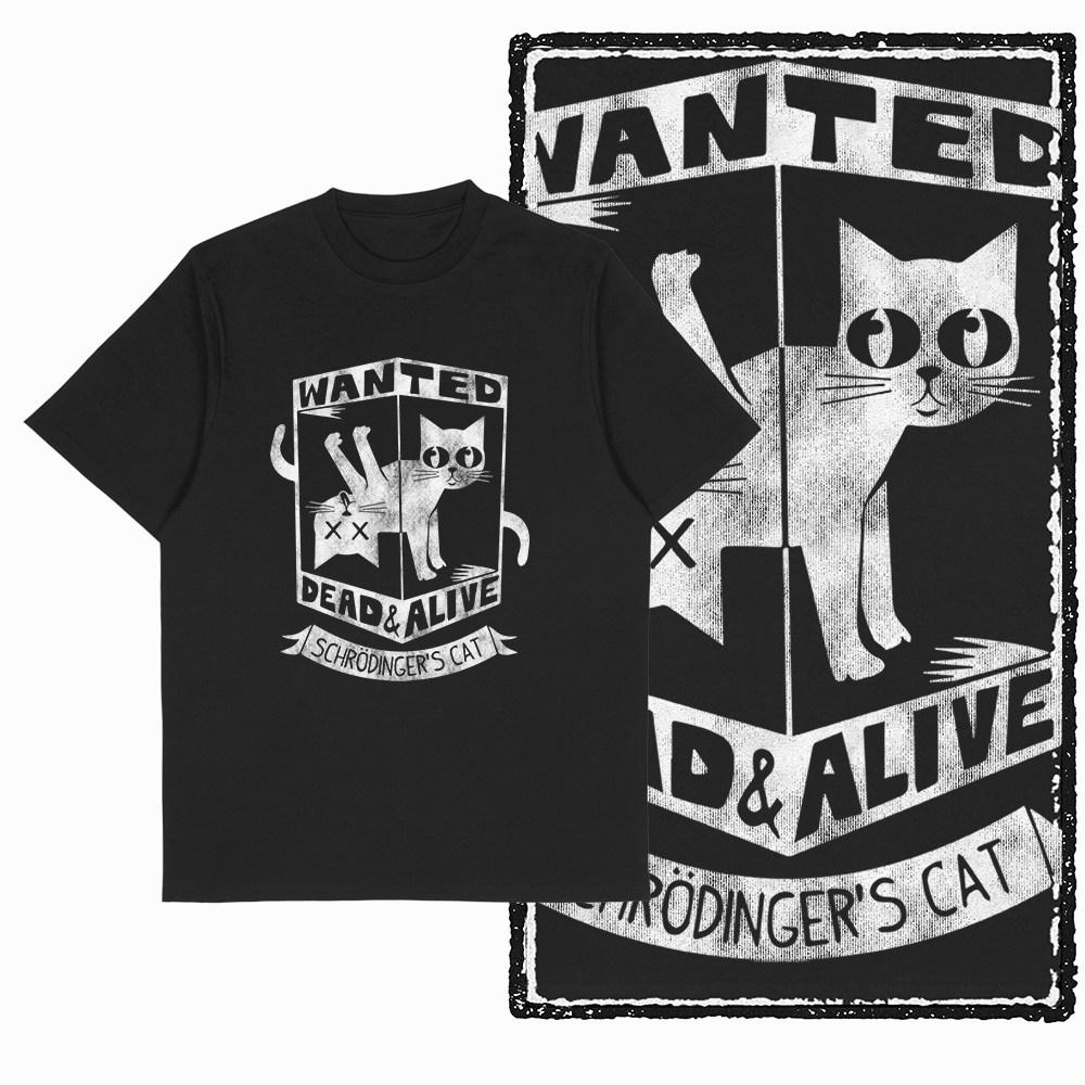 Vintage Cat Printed Graphic Unisex tshirt Black Unique Big Size Cotton Tshirt Retro Streetwear T Shirt For Unisex Tee Shirt G50