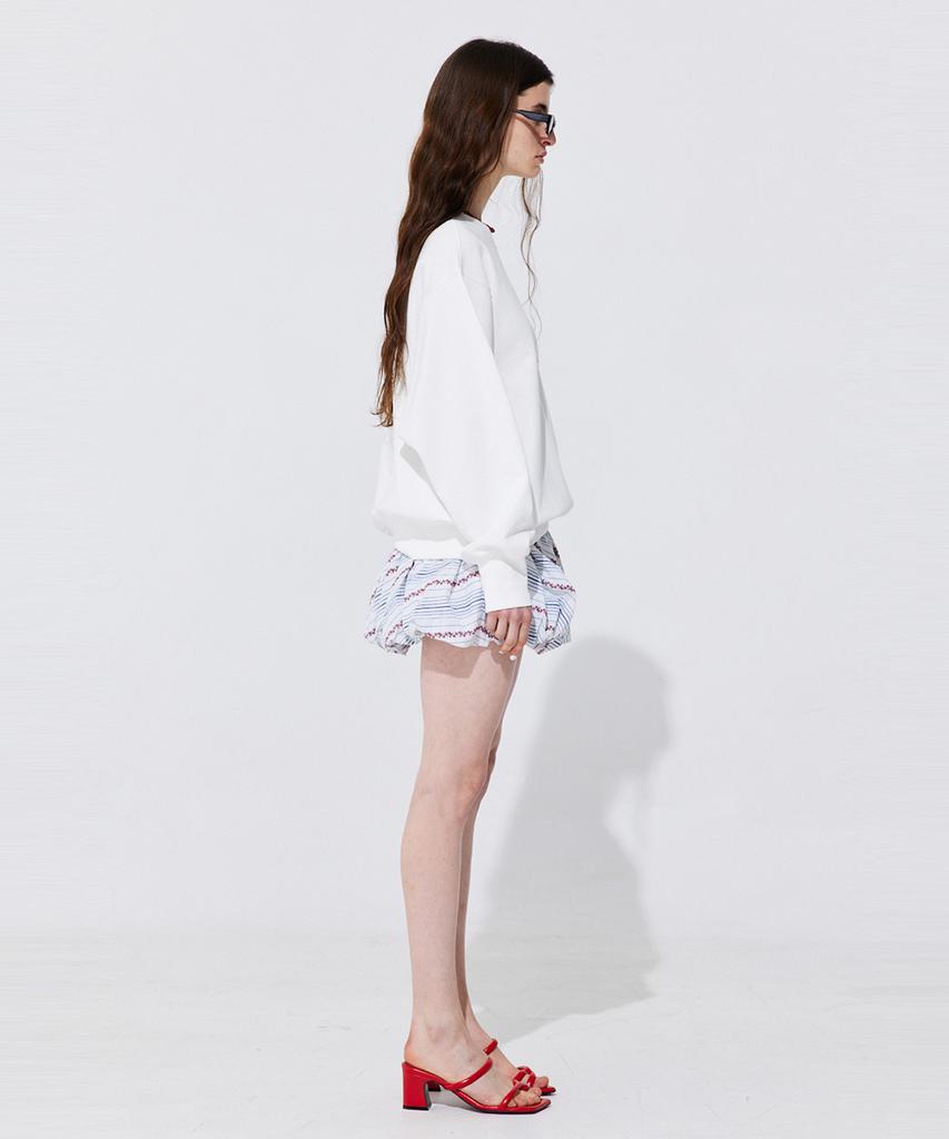 Bundercammer Embroidery Balloon Banding Skirt_Navy