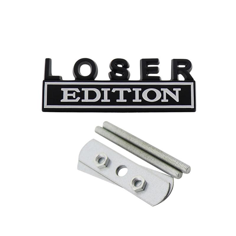 3D Car Styling Loser Edition car Grille Fender trunk Rear Bonnet Nameplate Decal Emblem Badge Sticker