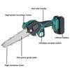 6 Inch Cordless Electric Pruning Saw Rechargeable One-handed Woodworking Tool Mini Green Chain Saw for Wood Cutting Spliting